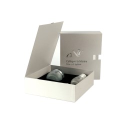 Face cream silver foil packaging with magnet closed